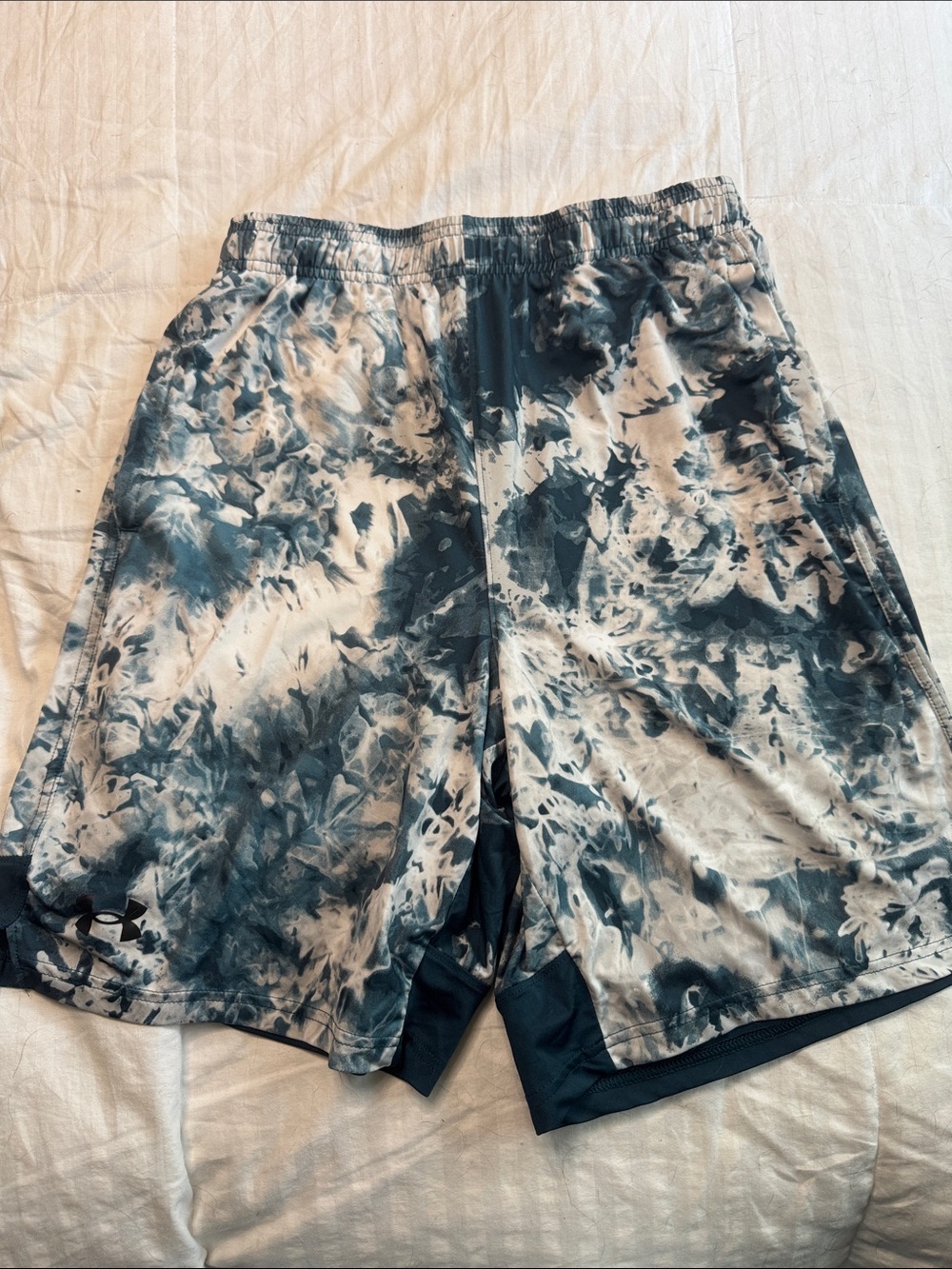 Under Armour Black & White Tie-Dye Performance Shorts